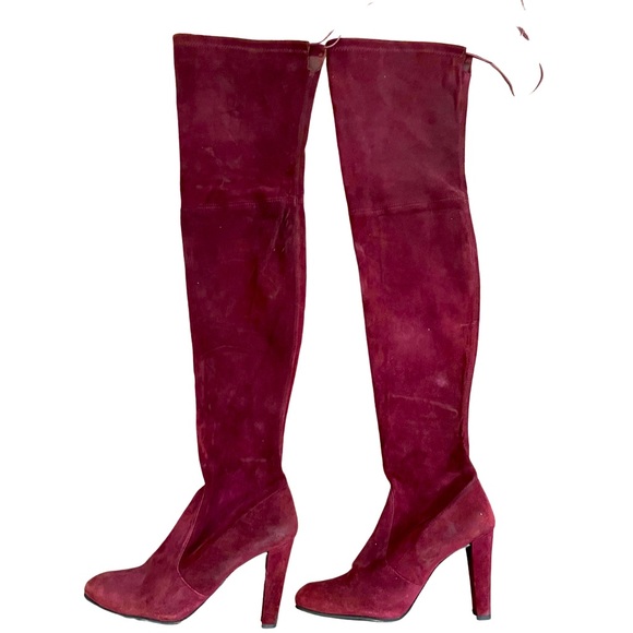 Stuart Weitzman Thighland Cabernet Suede Over The Knee Boot - Picture 2 of 2